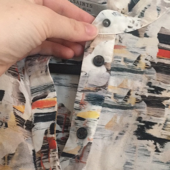 Allsaints Fleet Dash Silk Blouse - Picture 6 of 9